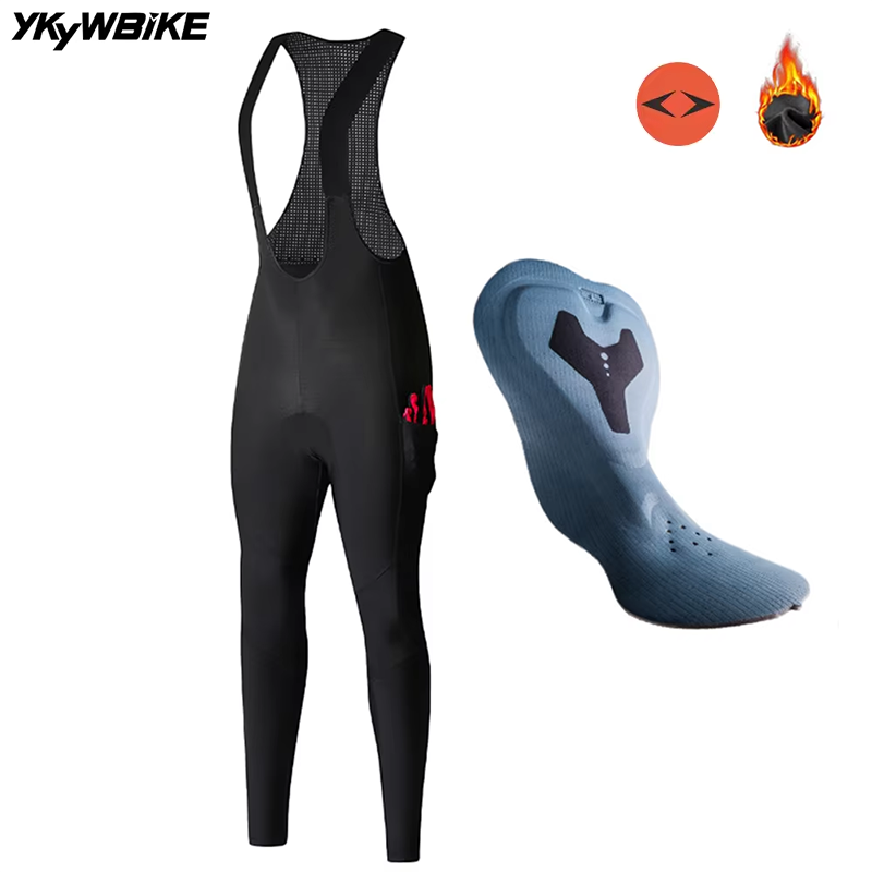 Mountain Biking Pants Women - YKYWBIKE النساء الشتاء الدراجات مريلة السراويل