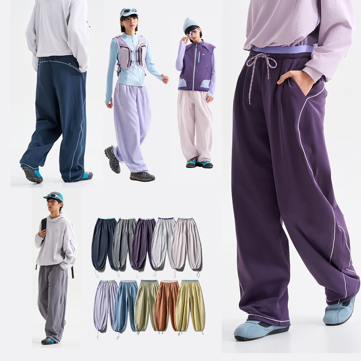 Mountain Biking Pants Women - بنطلون رياضي واسع الساق للرجال والنساء،