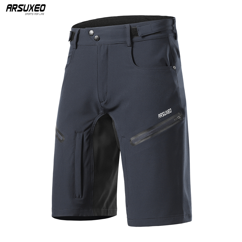 Mountain Biking Body Armour - شورت ARSUXEO للرجال لركوب الدراجات، فضفاض