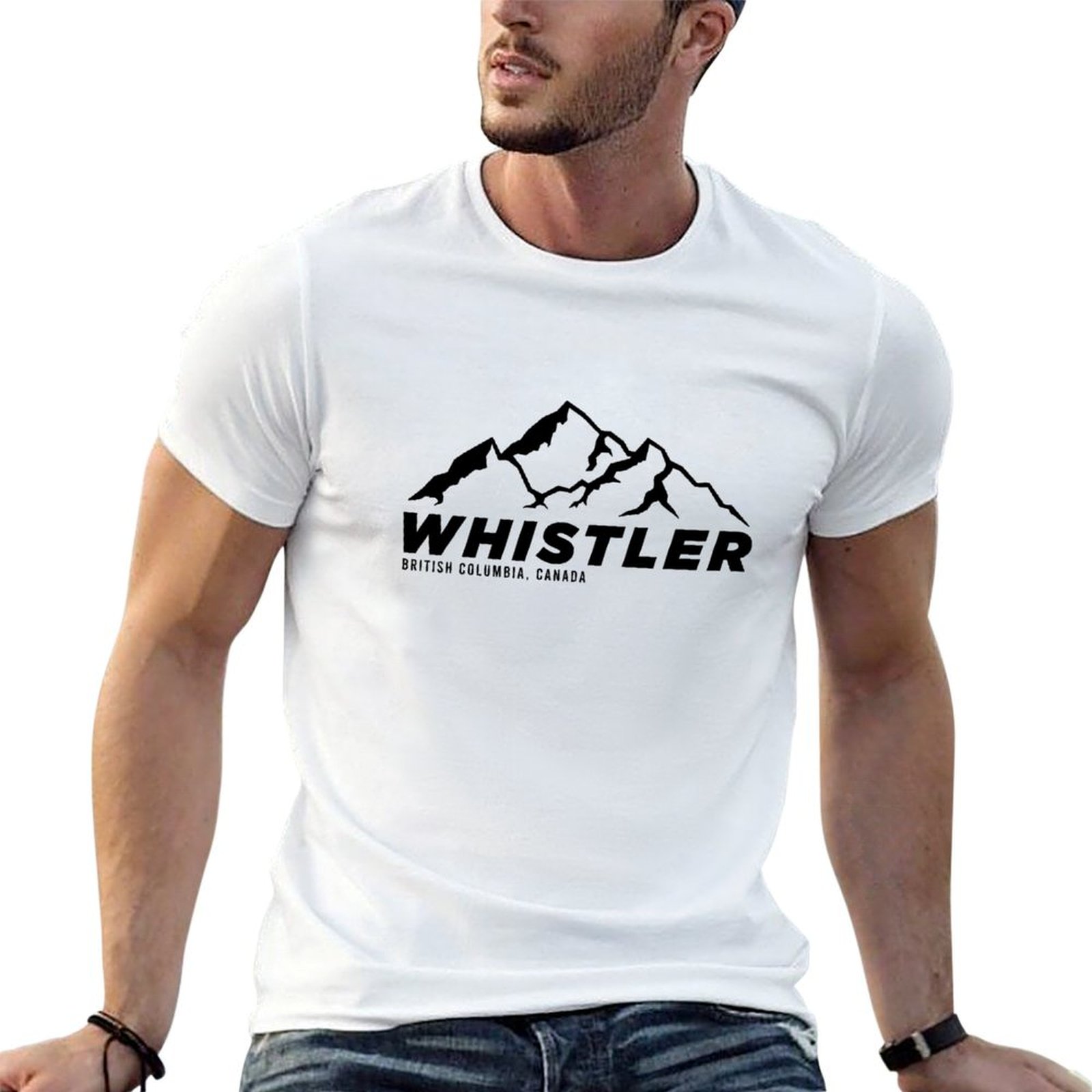 تي شيرت Ski Whistler B.C Canad - مراجعة Mountain Biking Whistler وسعره