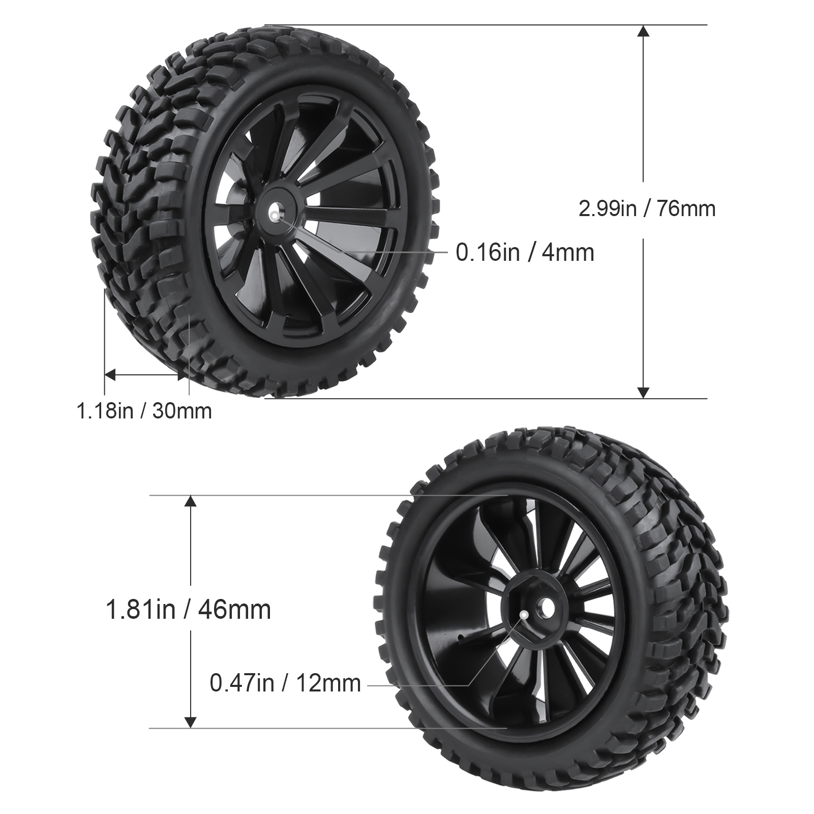 إطارات سيارات RC مطاطية من Hob - مراجعة Tire Insert Foam وسعره